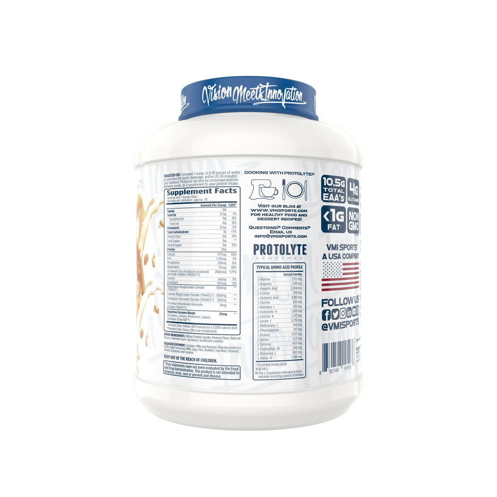 Pouring ProtoLyte into glass reveals creamy texture and inviting vanilla aroma