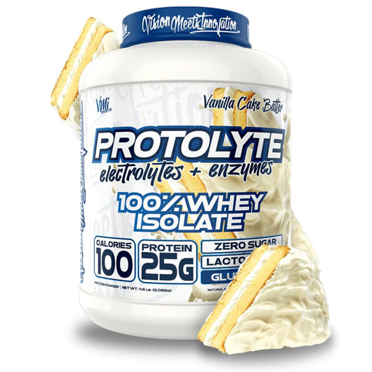 VMI Sports ProtoLyte vanilla cake batter container for quick fueling