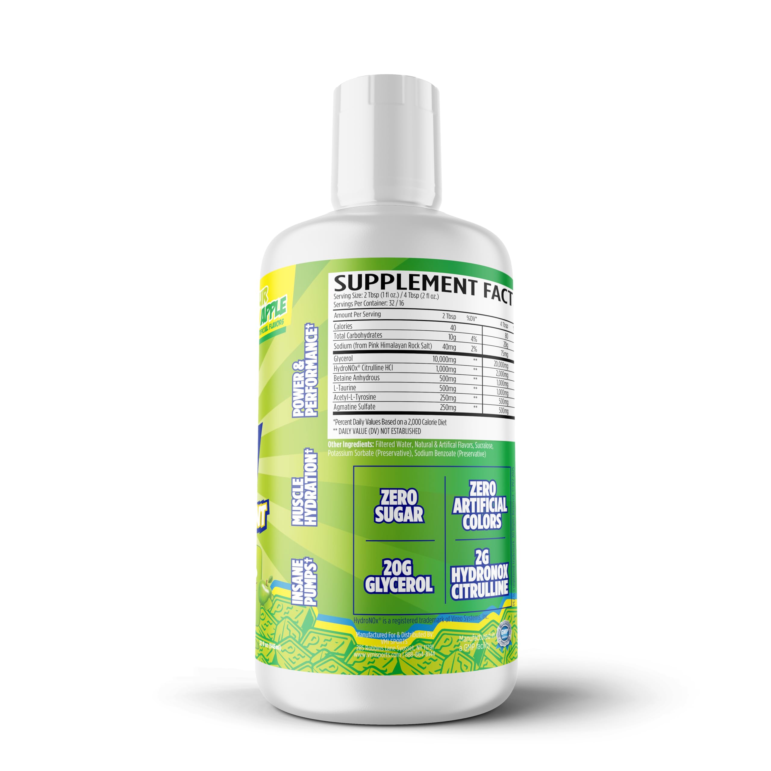 VMI Sports Pump N Flow Blue Shark Gummy flavor liquid for quick absorption.
