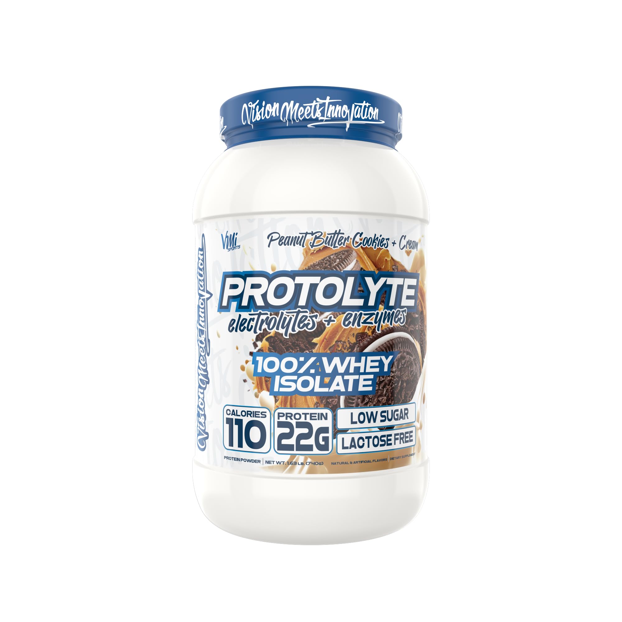 ProtoLyte whey isolate label close-up highlights non-GMO claim