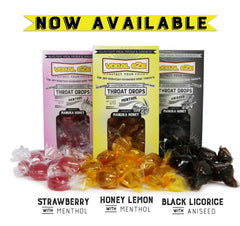 Vocal Eze Ingredients label displays all-natural, USA-made formula for health-conscious singers.