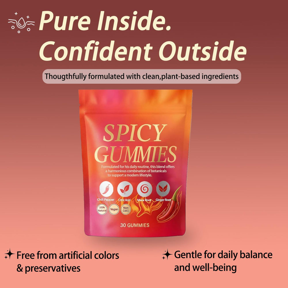 Voererh Spicy Gummy Hot Peach close-up texture shows juicy peach
