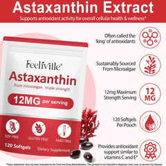 VOFANK Astaxanthin ingredients label showing Haematococcus pluvialis source.