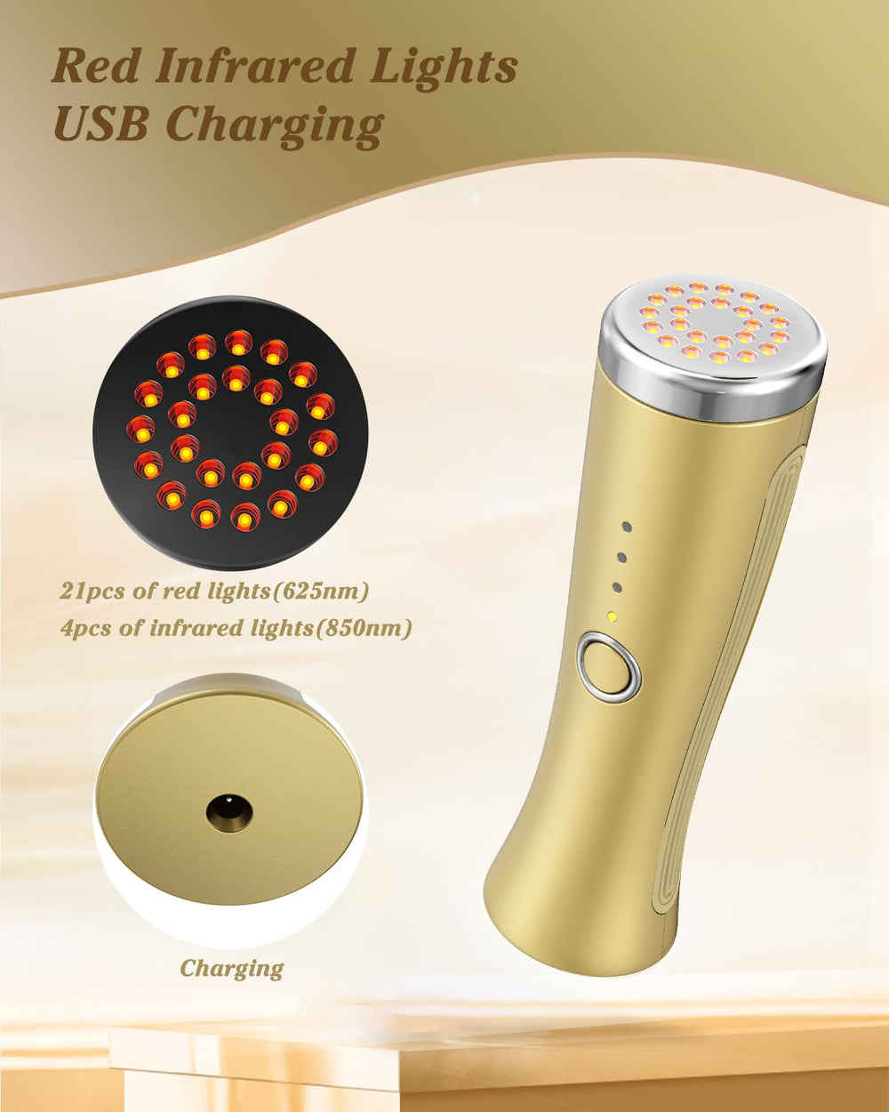 VOFEL Red Light Device face therapy closeup showing gentle warmth