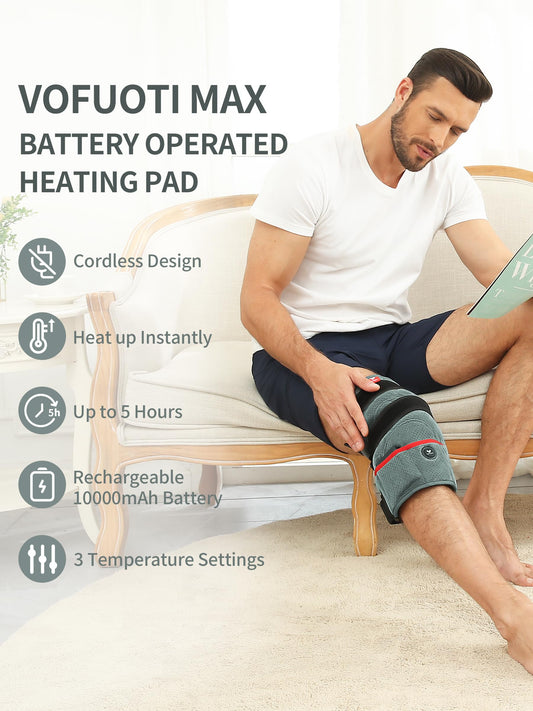 VOFUOTI MAX knee brace with 3 temp settings for customizable comfort.