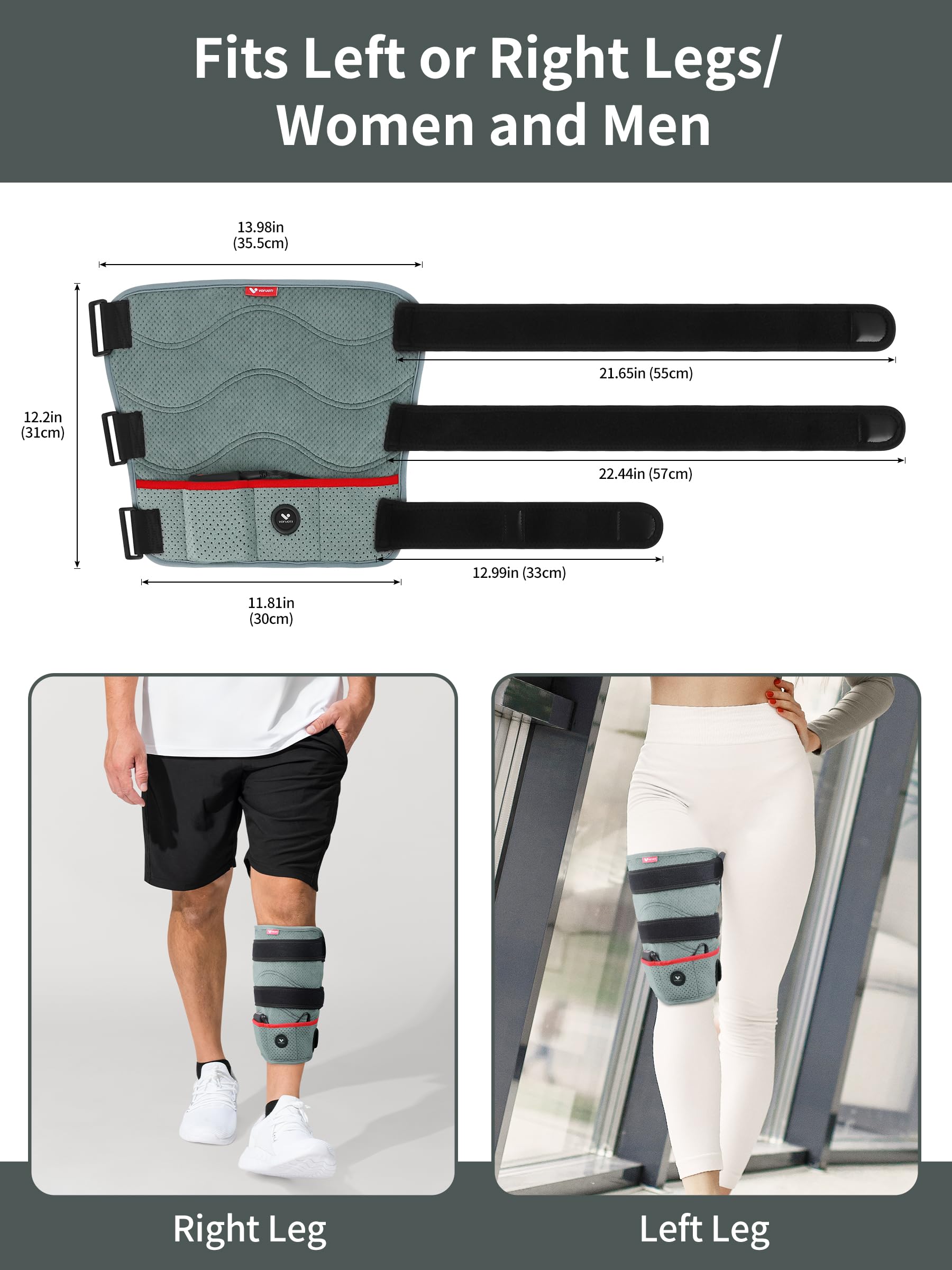 VOFUOTI MAX knee brace can be used in bed, at work, or outdoors.