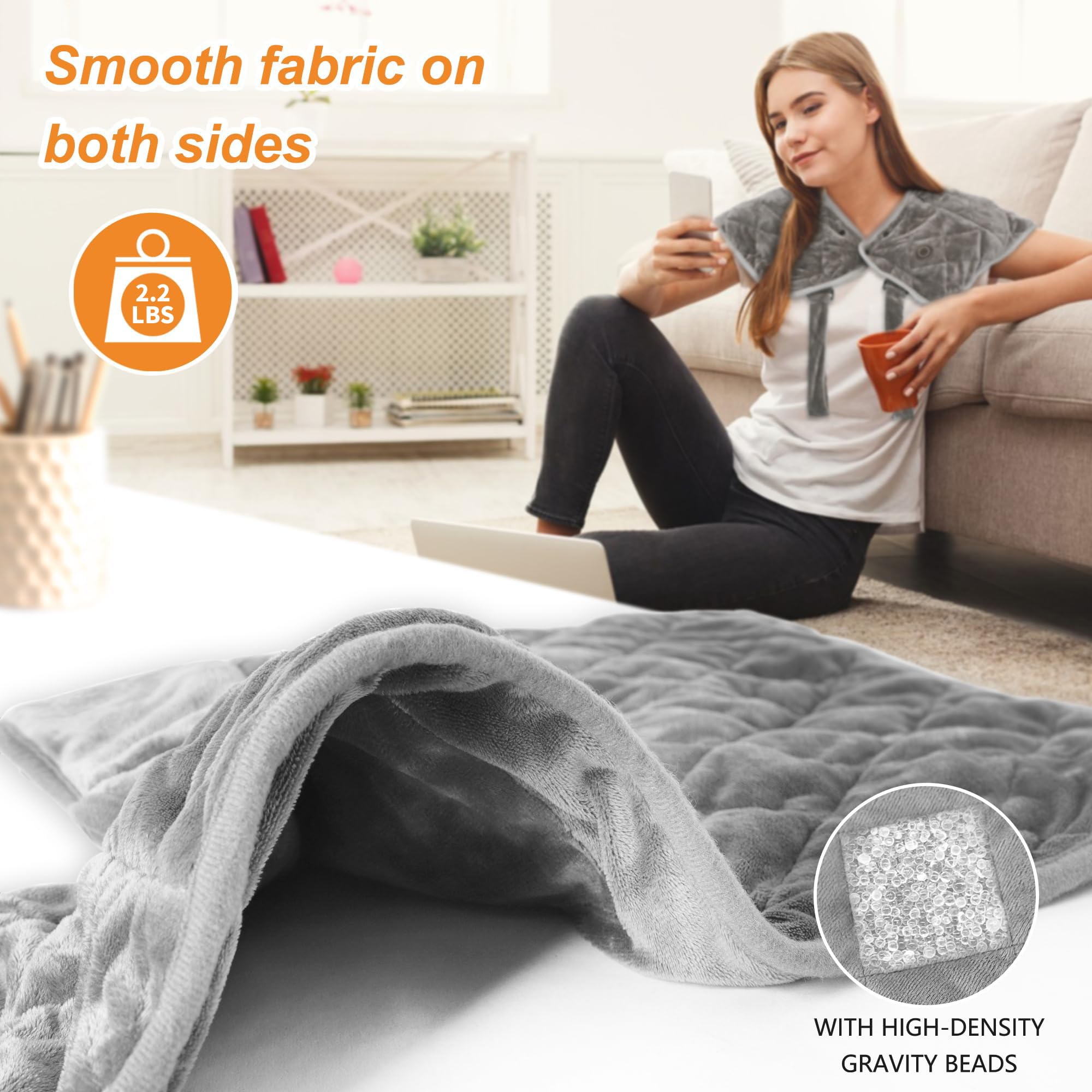 Vofuoti portable heating pad upper spine highlights four-zone warmth along the spine.