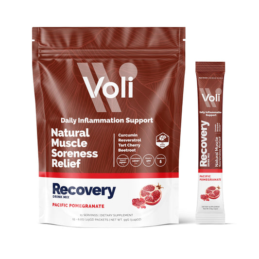 Voli Recovery tub front from VOLI WELLNESS for post-workout plant-based support