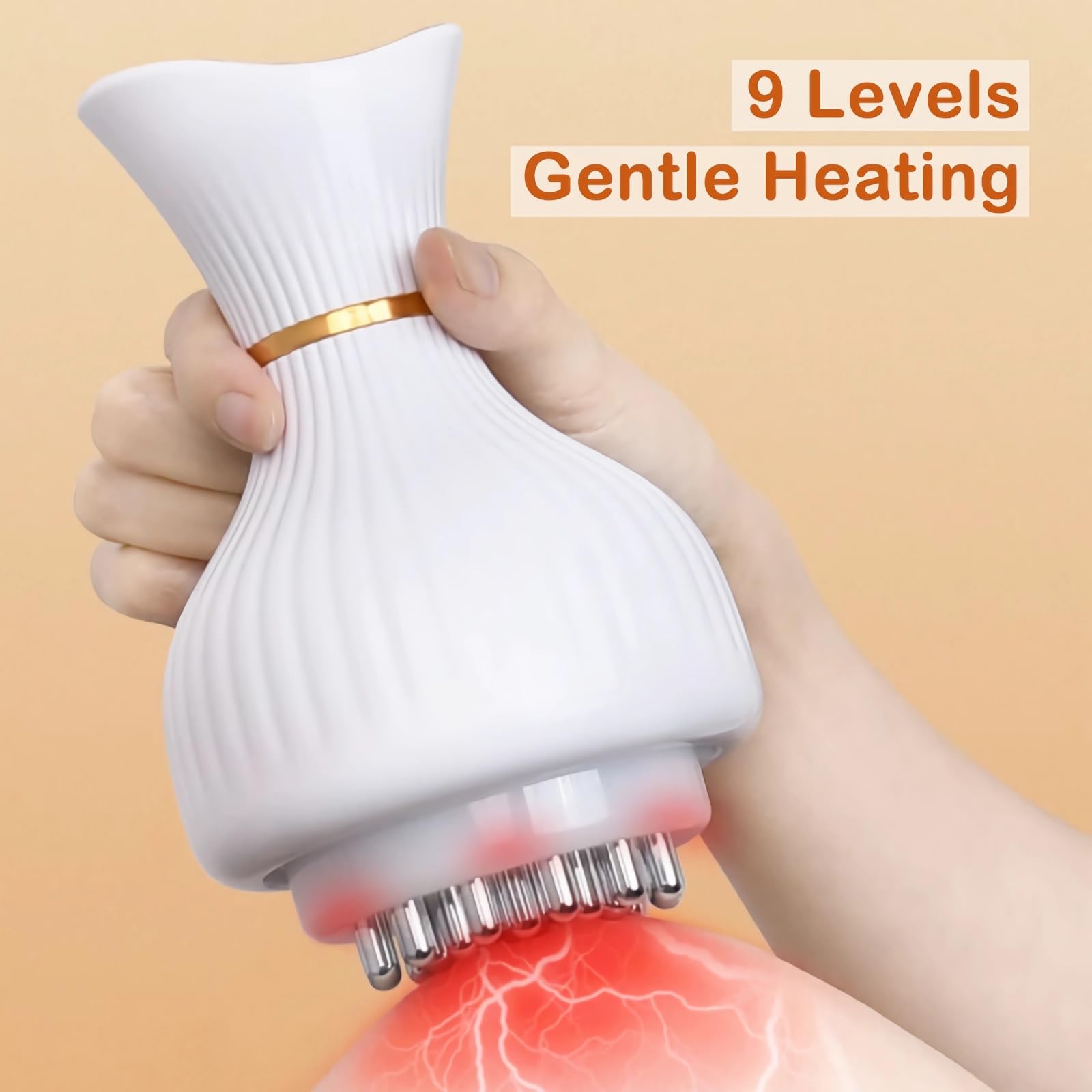 Volongoto massager in an ergonomic design suitable for full-body use