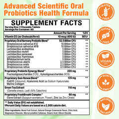 Voltexim 19-in-1 packaging highlighting comprehensive dental probiotic benefits.