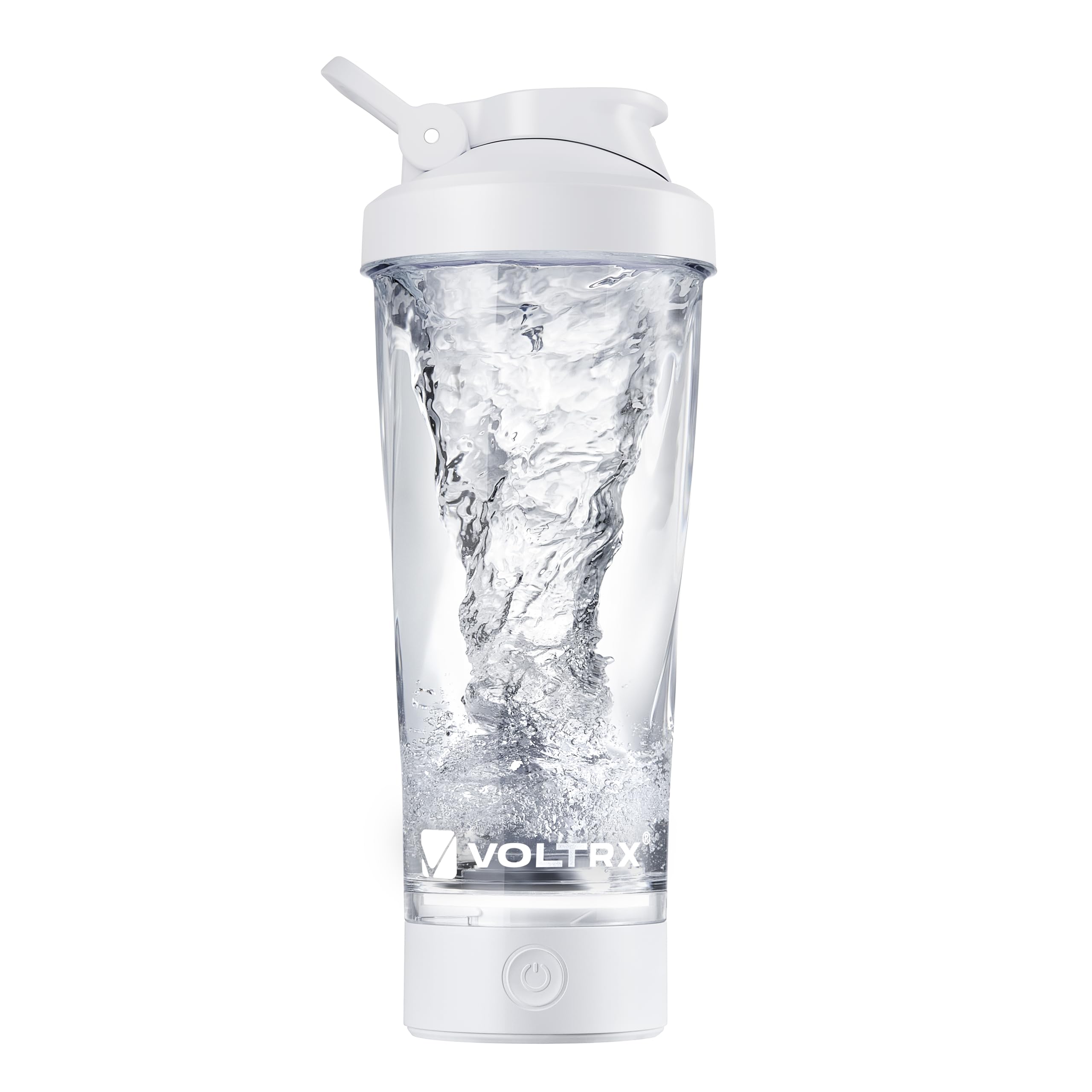 VOLTRX Premium Electric Shaker Bottle with lid closed for on the go shakes