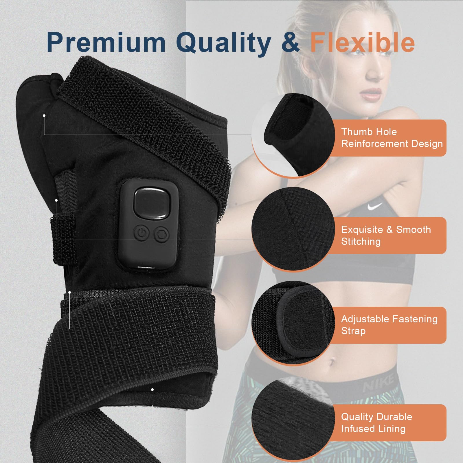 VoodooSpot heated carpal tunnel gloves fast-charging battery for cordless warmth on the go