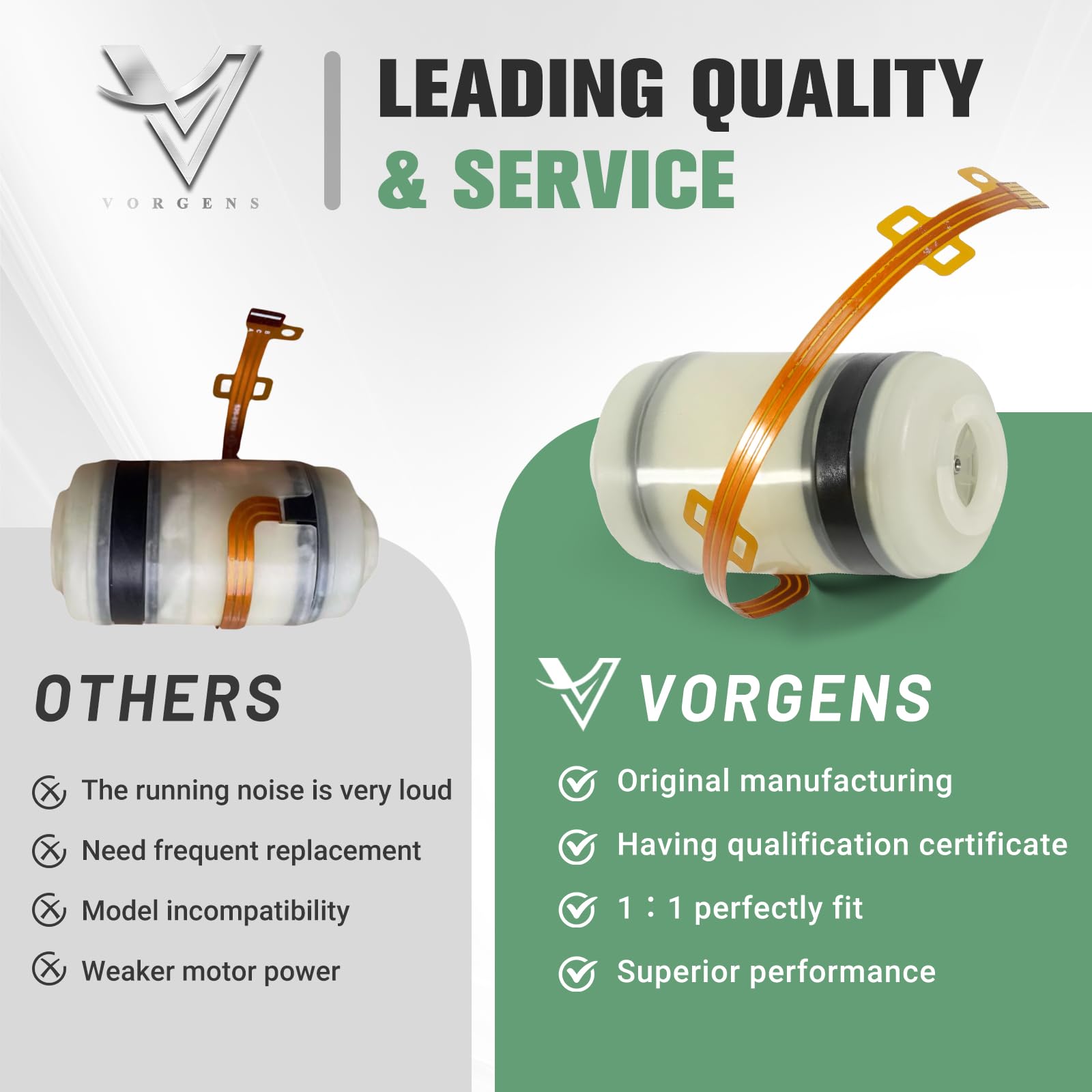 VORGENS CPAP motor blower features durable construction for long-lasting performance.