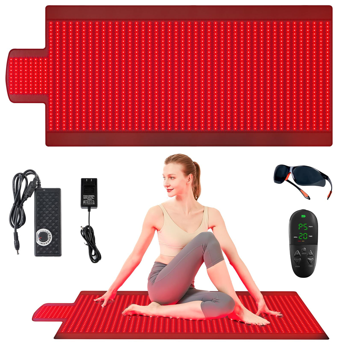 Vortro red light therapy mat provides full body coverage for at home sessions.