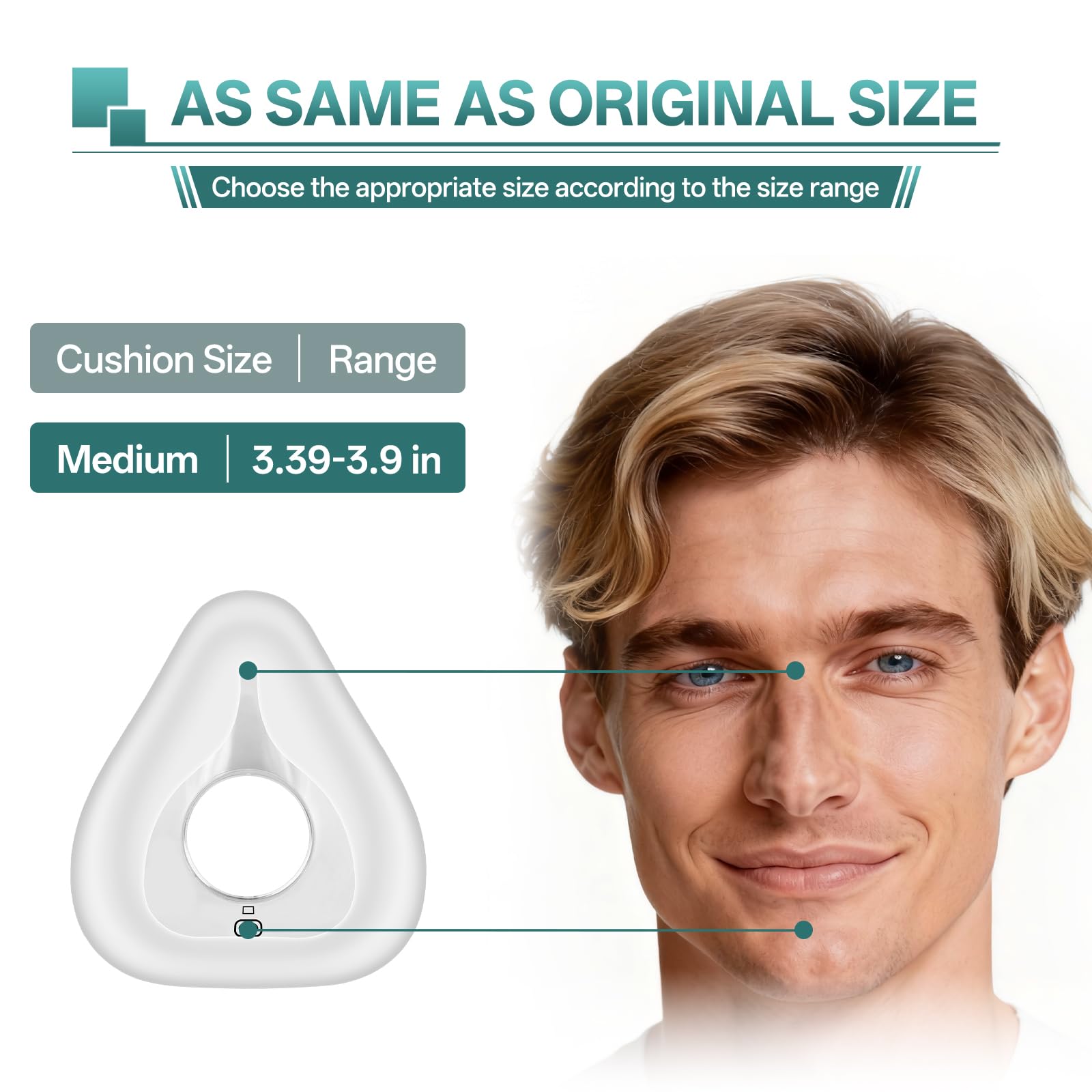 Cushion provides a precise seal for reduced leaks on the AirFit F20.
