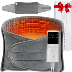 Vovoir heating pad back wrap front view showing quick heat for targeted relief.