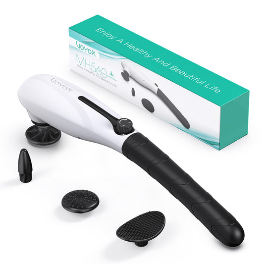 VOYOR-HEALTH back massager handheld in use for muscle relief