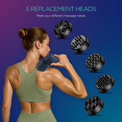 VOYOR-HEALTH massager with five heads adapts to arms, thighs, and calves