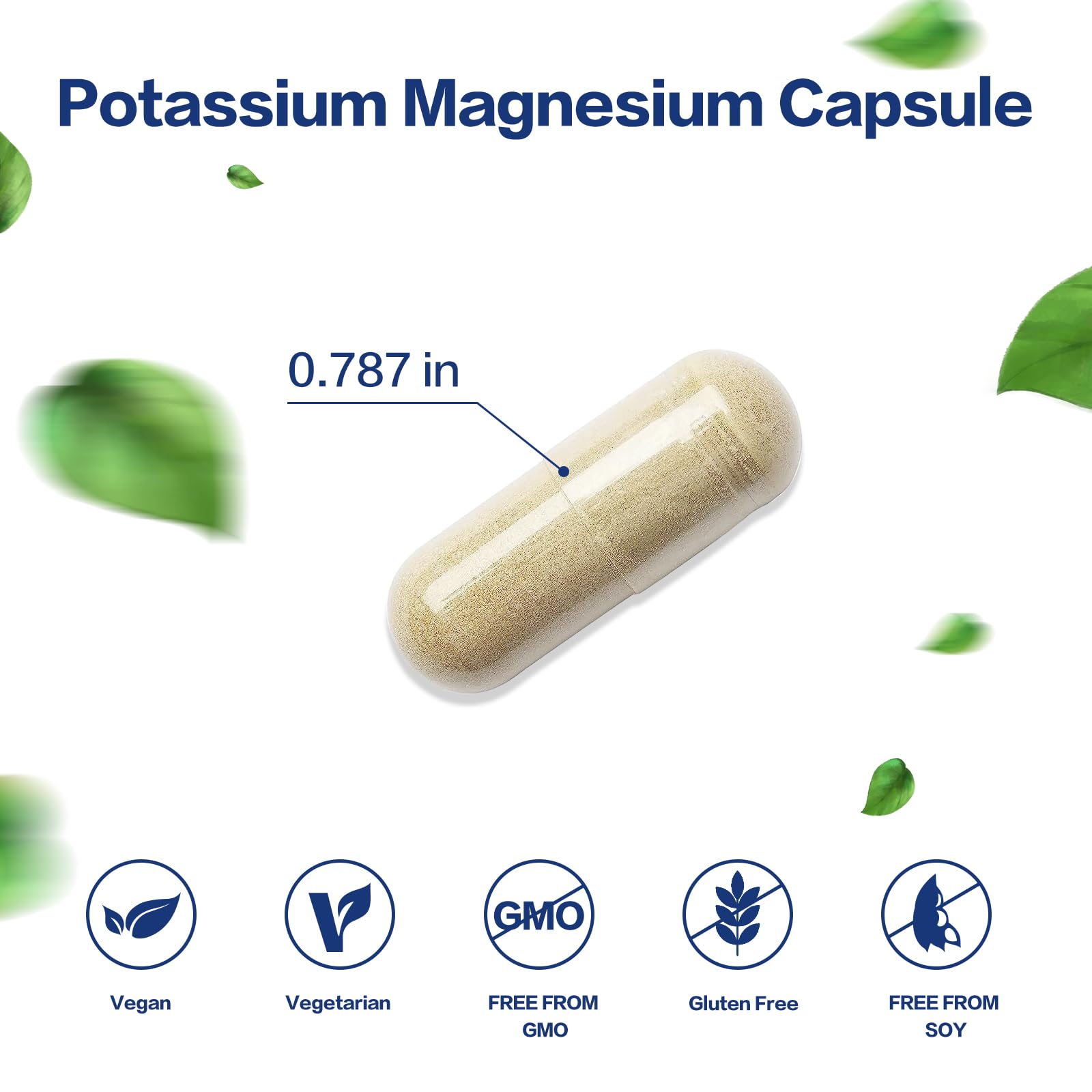 VPKIN Potassium Magnesium capsules pictured for convenient daily nutrition supporting muscle function