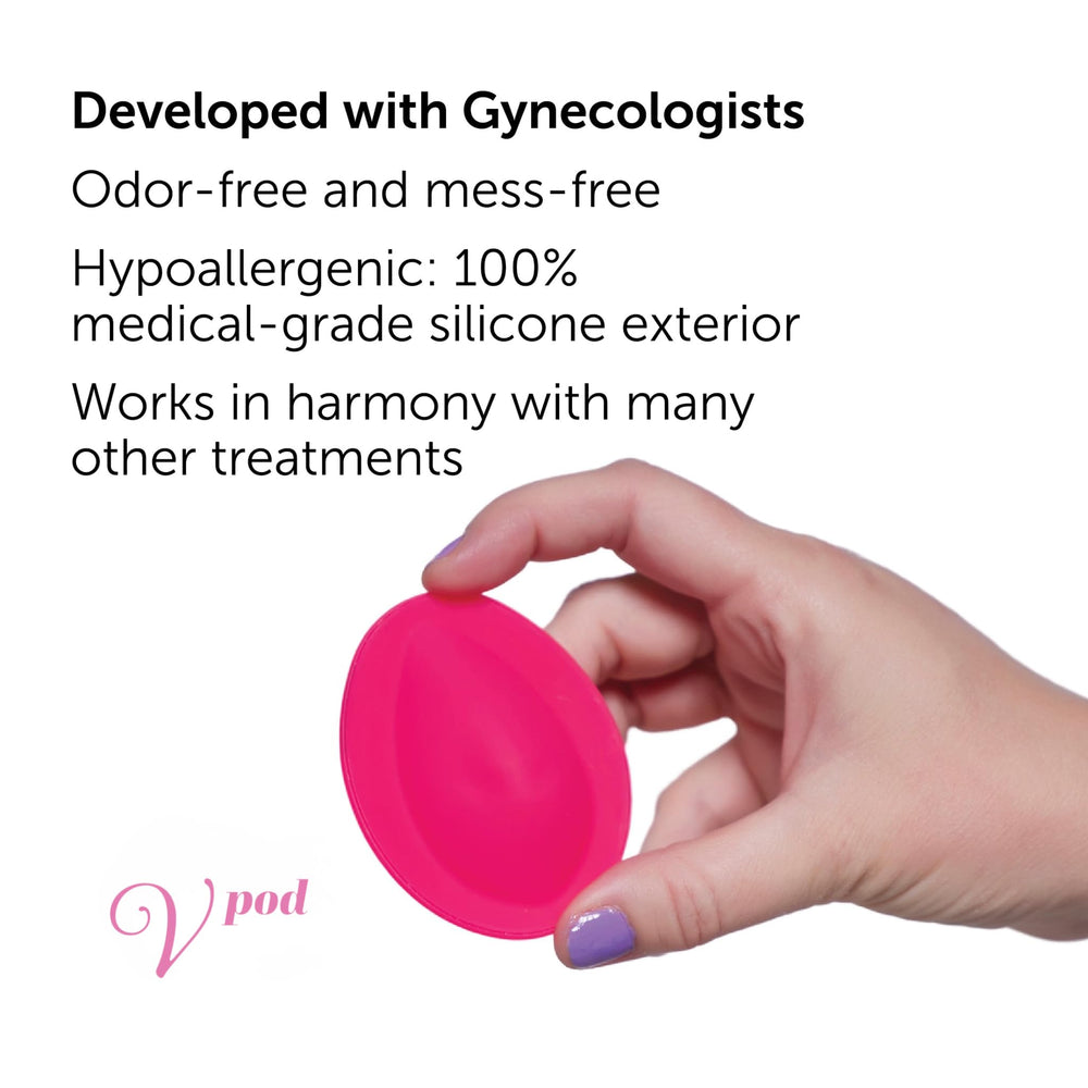 VPOD external-use-only pod for vulva comfort with no insertion needed.