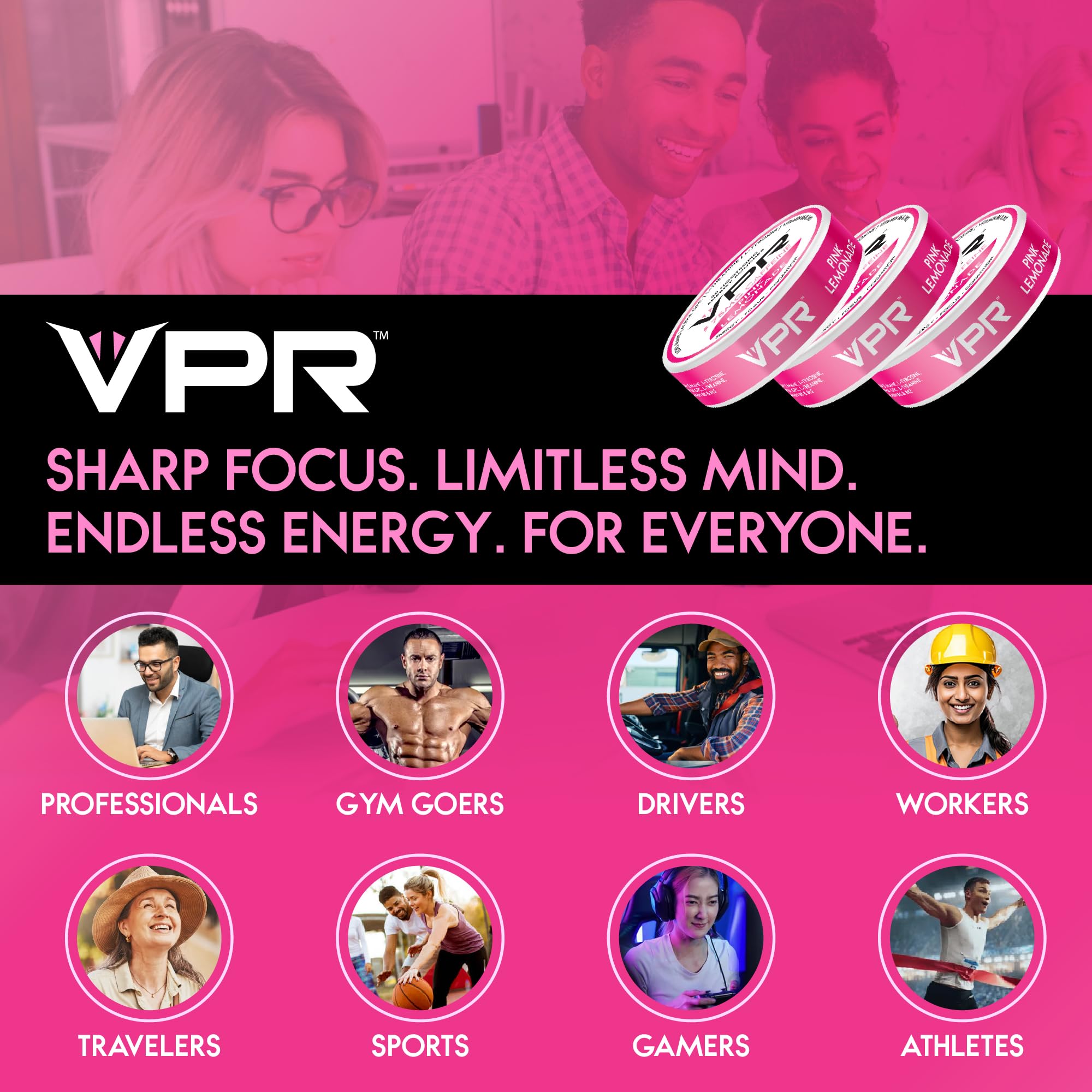 VPR Energy 75mg flavor swatch highlighting natural taste and no artificial sweeteners