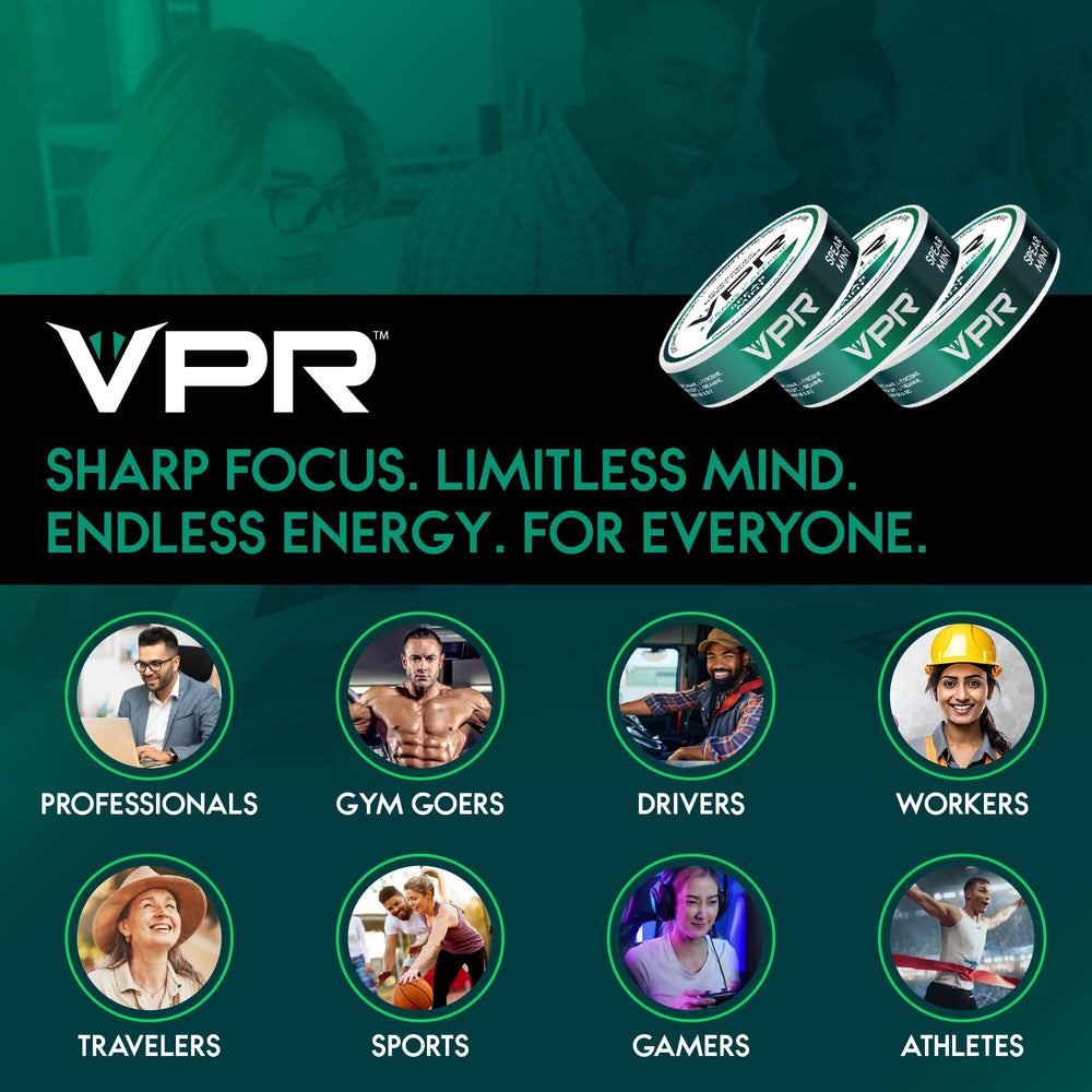 VPR Energy gums-dissolve action demonstrating fast, discreet use