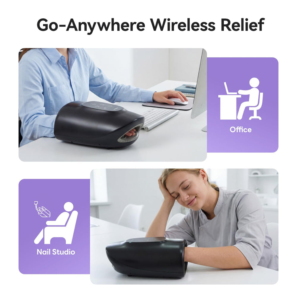 VRENMOL Hand Massager demonstrates heat therapy for rapid calming warmth