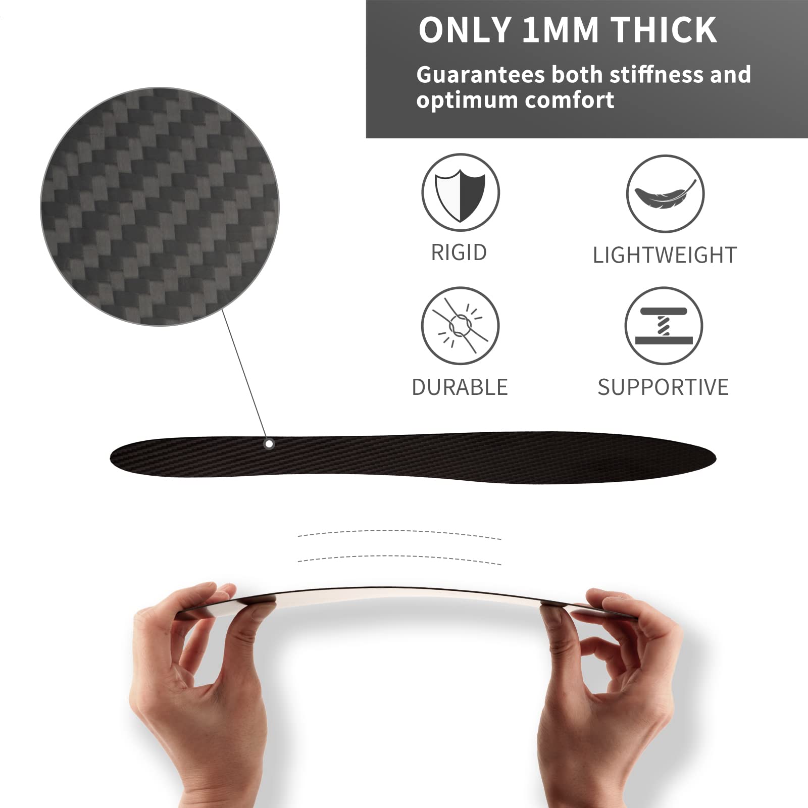 V.Step carbon fiber insole absorbs shock during runs.