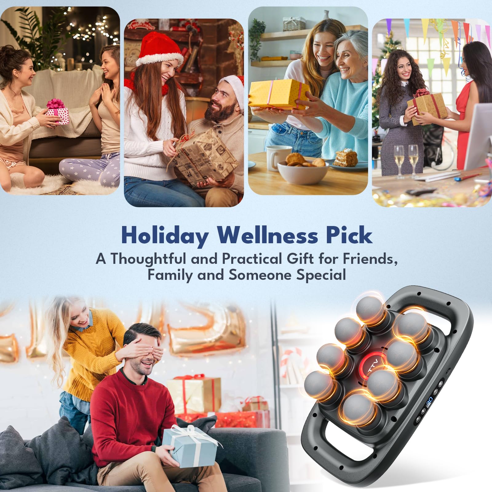 VTT 8-head massage gun gift pack for fitness enthusiasts.