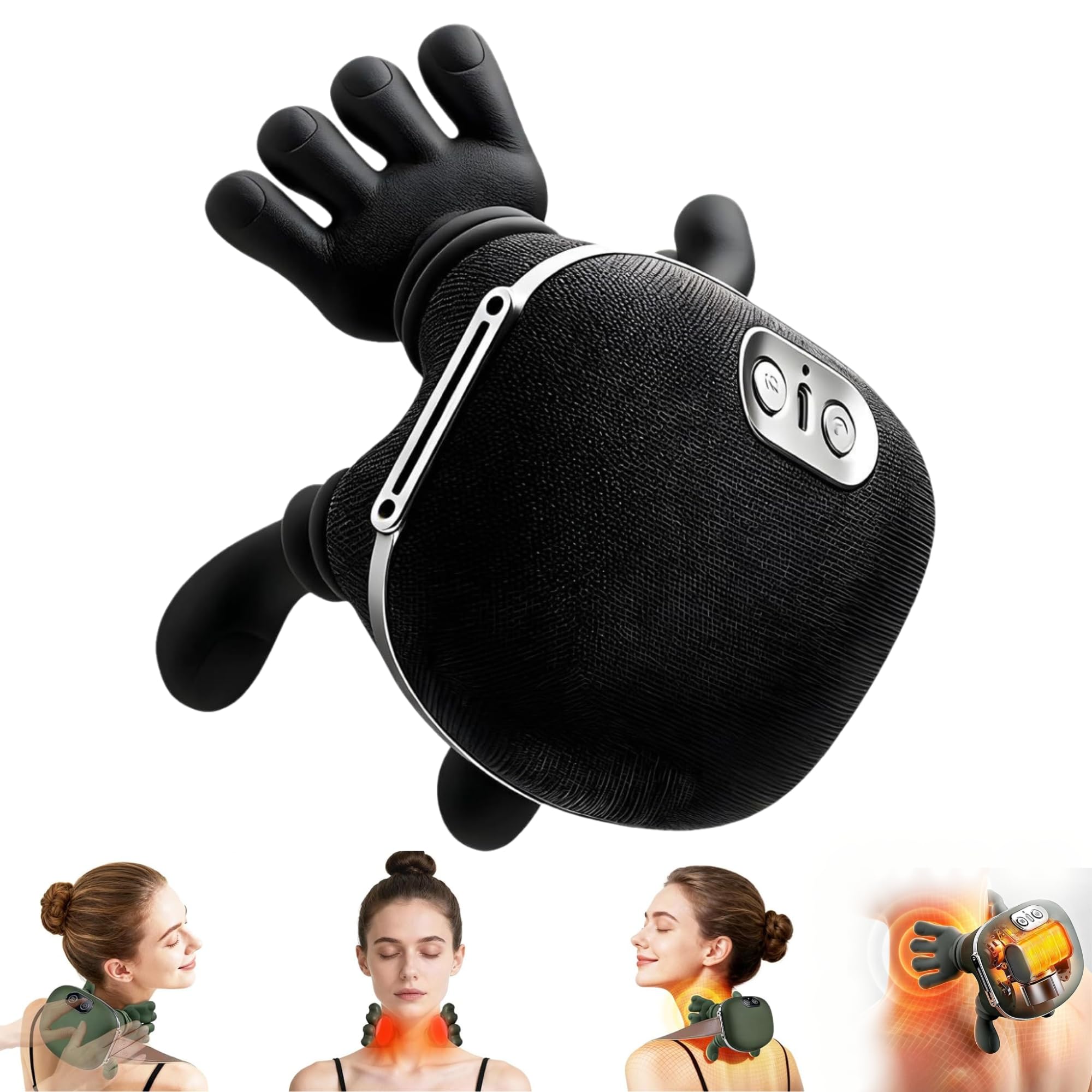 VUITTOX neck massager with hands simulates expert touch for neck relief.