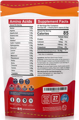 Close-up of VUNNEX bone broth protein powder highlighting hydrolyzed collagen.