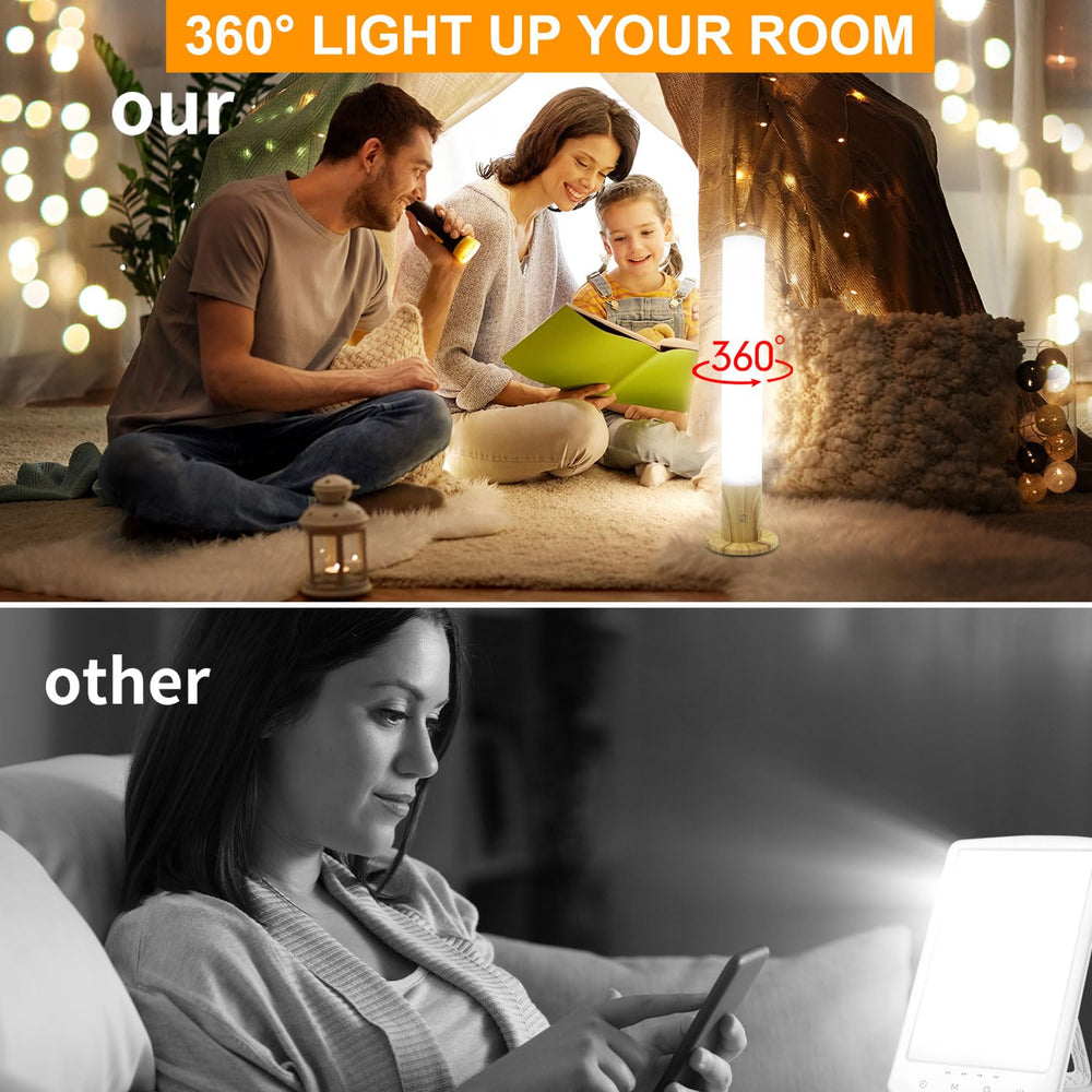 VUSIHOO Brightness control image demonstrates 25–100% adjustable levels.