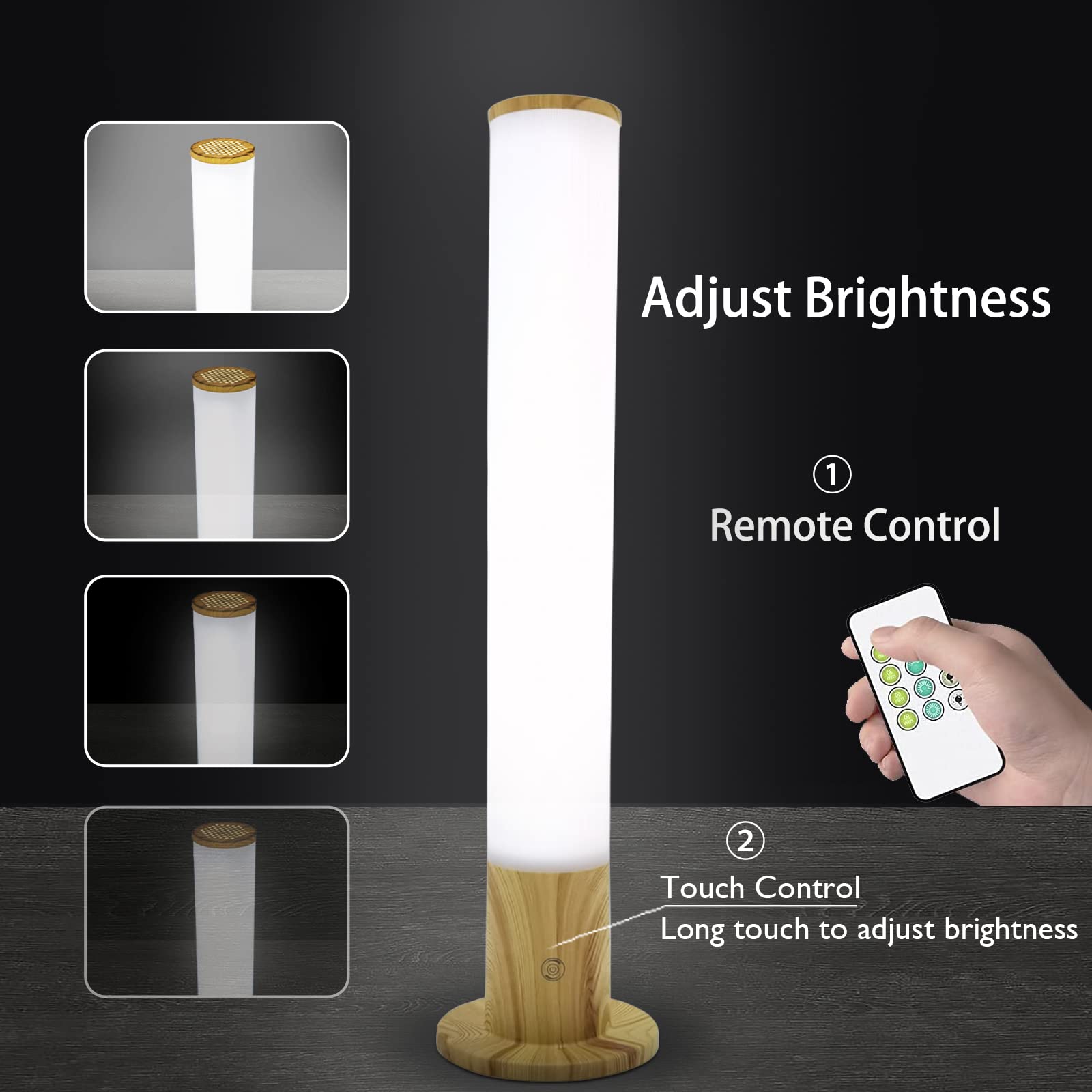 VUSIHOO Light Therapy Lamp color-temp image shows 2700K–6000K options.