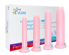 VuVa neodymium magnetic vaginal dilators set of four for gradual dilation.