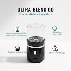 VVKKENN pill crusher battery indicator, long-lasting rechargeable power.