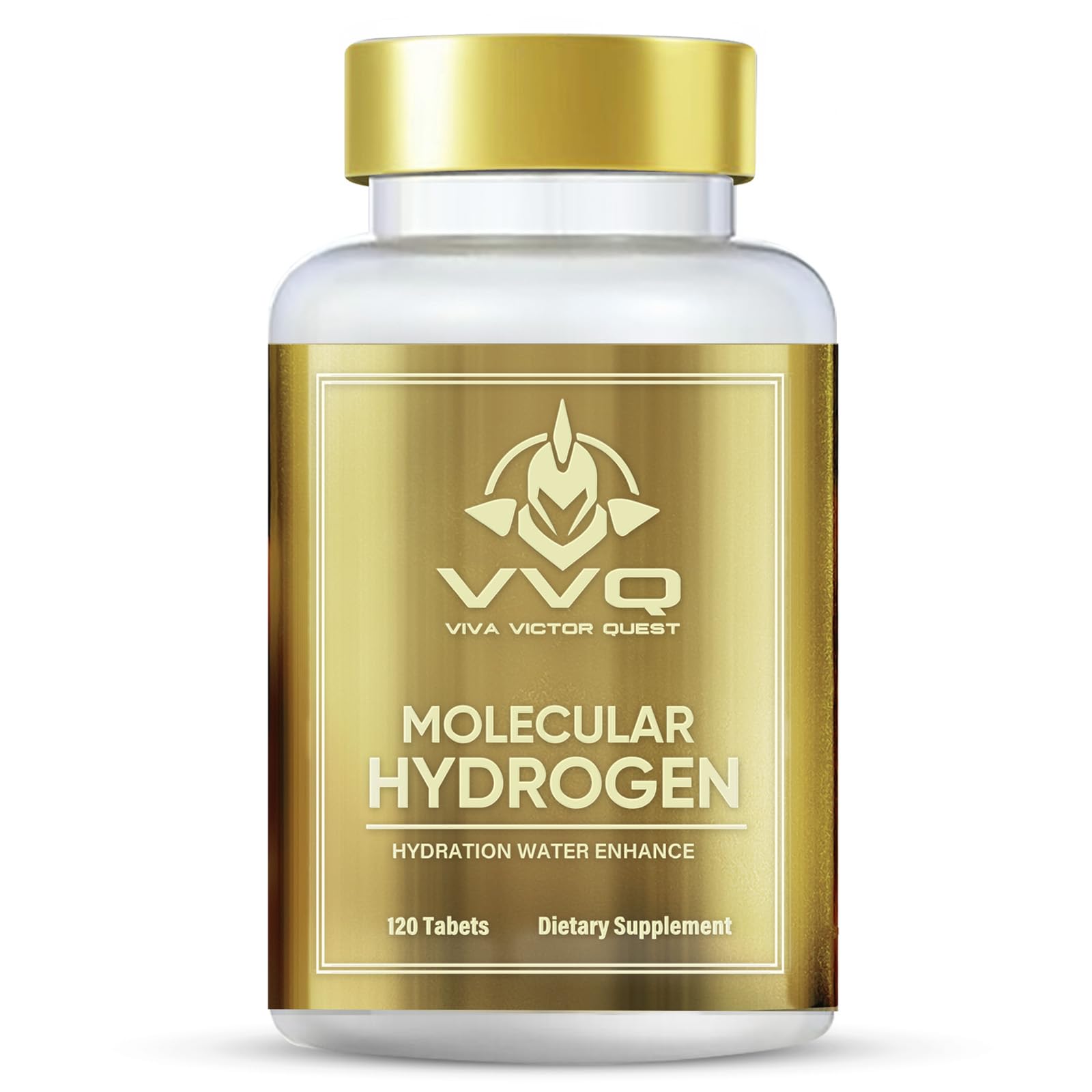 VVQ H2 tablets bottle front view for easy daily hydration.