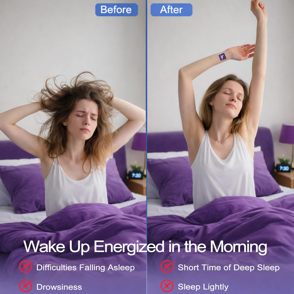 Vyaji sleep patch wrist application for quick, easy sleep support.