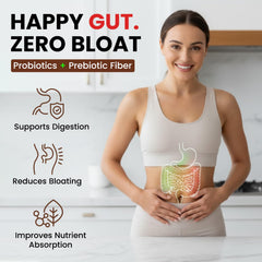 VYB gut harmony blend with probiotic and fiber information on label.
