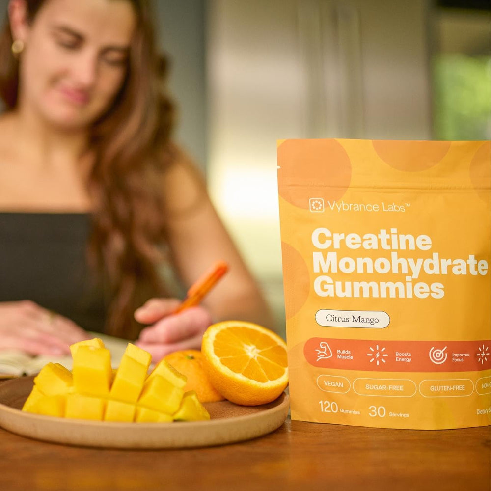 Outdoor training scene with gummies as part of a post-workout routine.