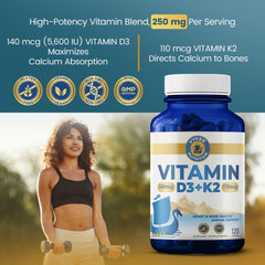 Vykee Nutrition D3 K2 Complex ingredient panel reveals vegan non-GMO formula.