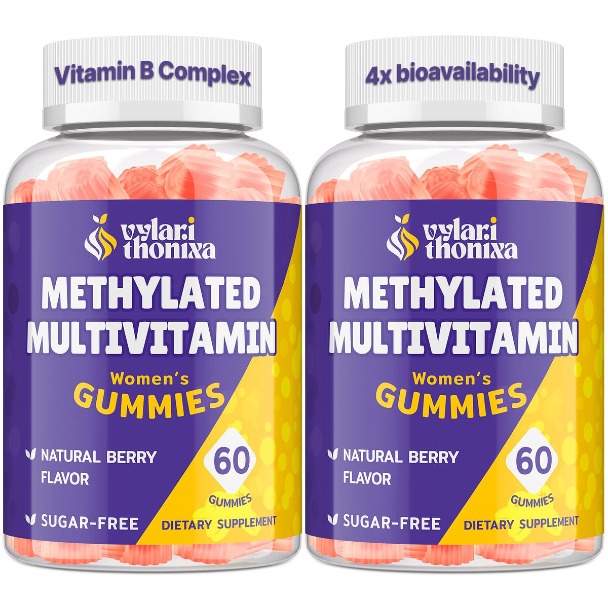 Vylarithonixa 33-in-1 methylated multivitamin bottle showing comprehensive women's formula