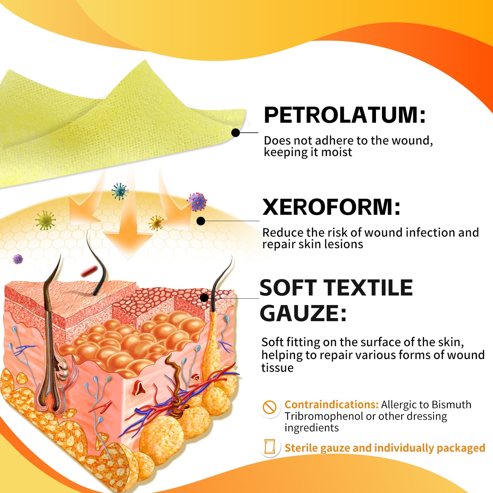 Vynalia dressings maintain moist environment for wound healing