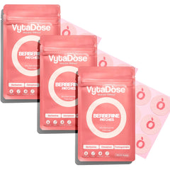 Vytadose Berberine Patches packaging with 30 patches for a month of use.