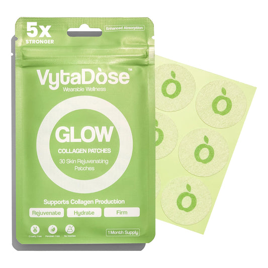 Vytadose Collagen Glow Patches packaging prepared for daily use.