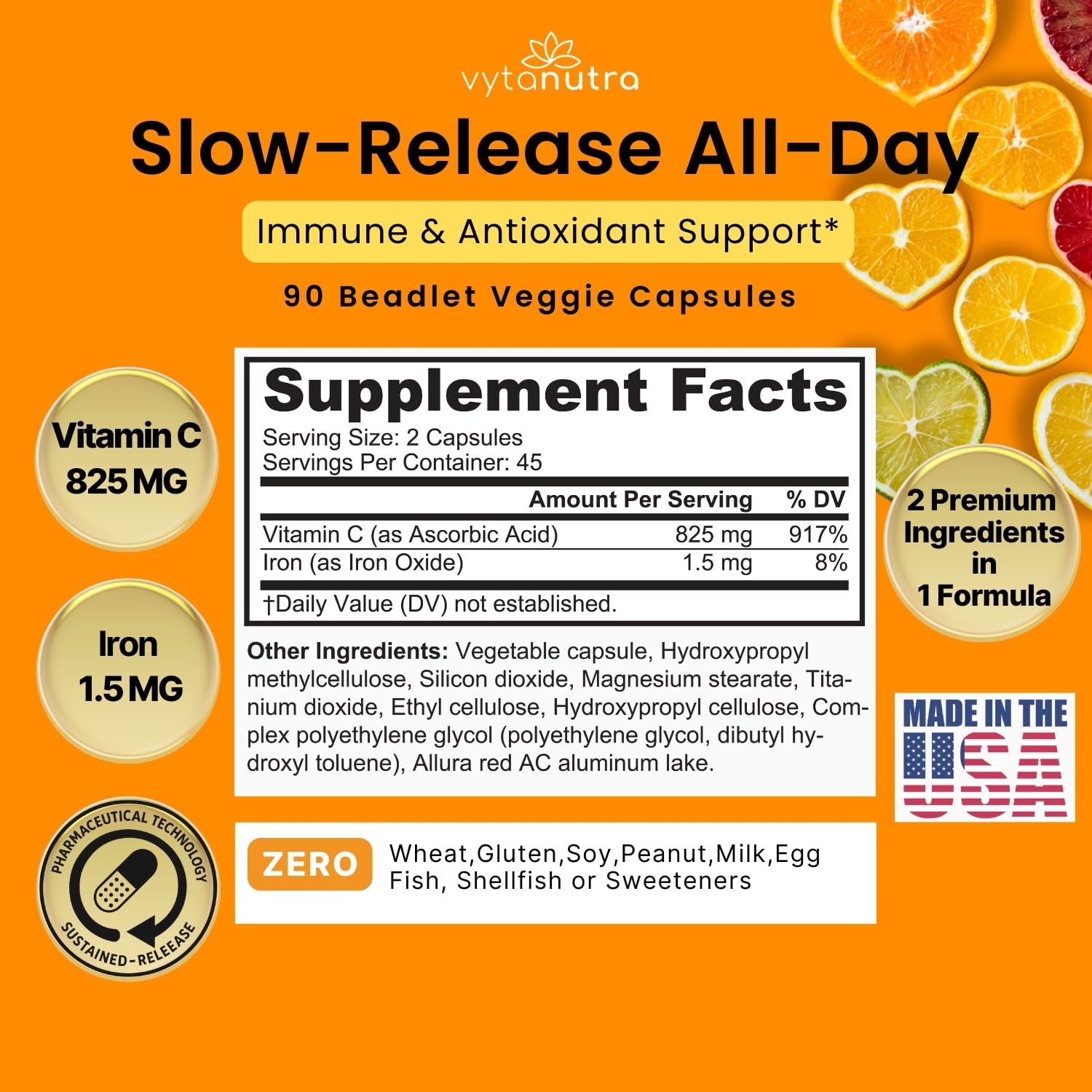 Vytanutra vitamin C beadlets close-up with extended-release design