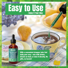 2 oz bottle emphasizes vegan, organic formula