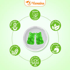 Morning routine with VZOXAINS gummies supporting focus and calm.