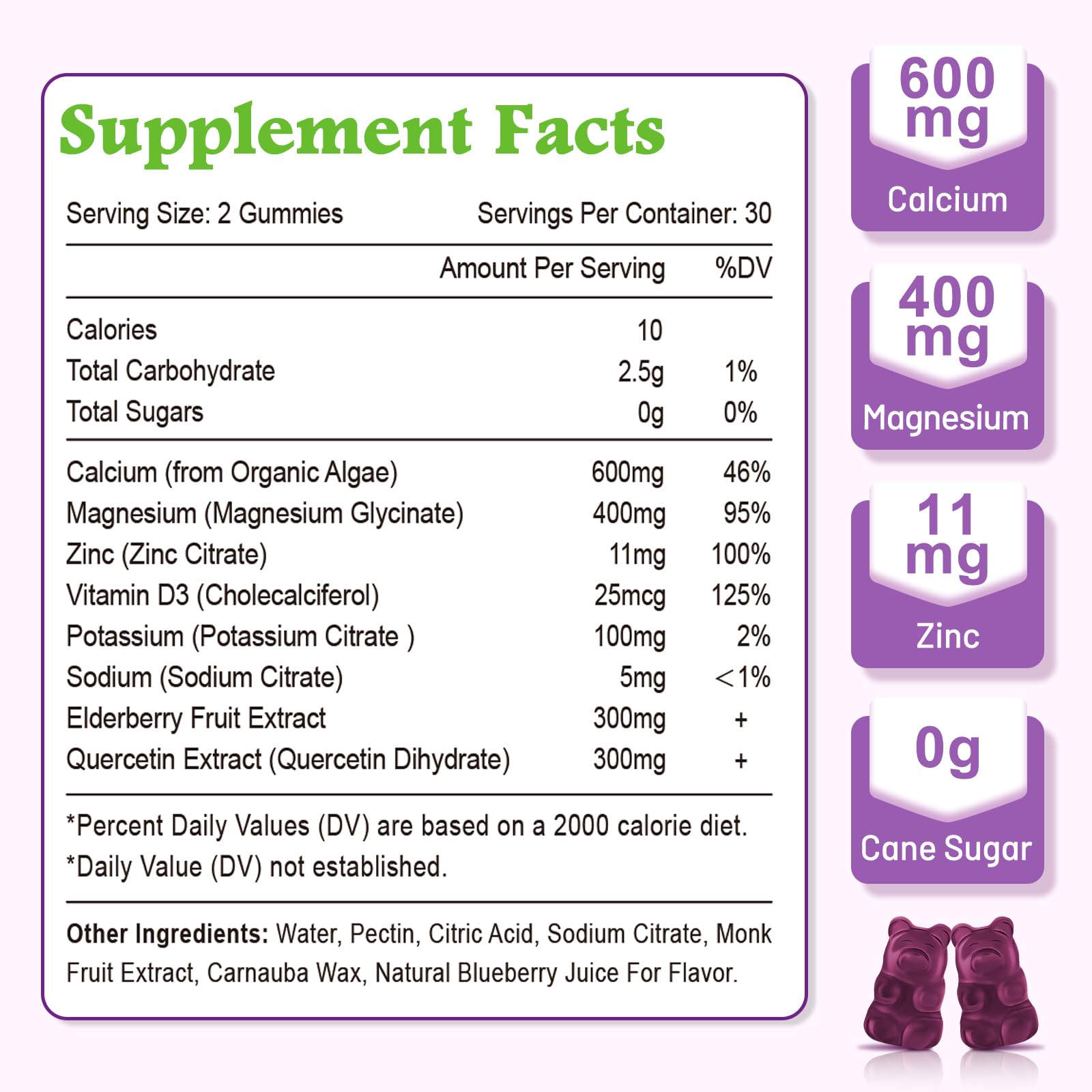 VZOXAINS gummies blueberry pour image showing simple, tasty supplementation