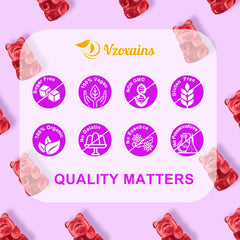 Vzoxains saffron gummies packaging shows 2-pack for convenient daily use
