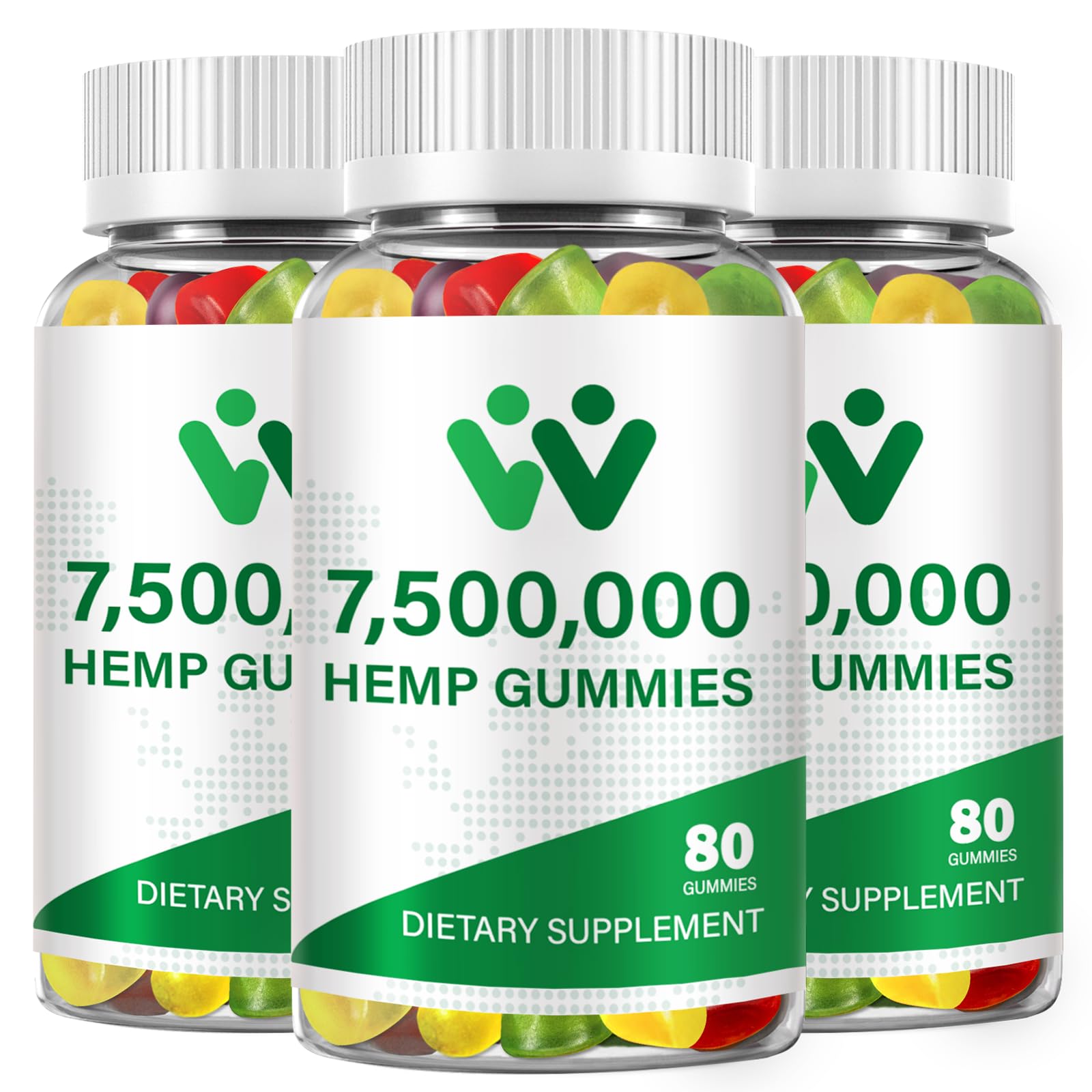 WACHRAY Nutrition hemp gummies 3-pack bottle for daily use.